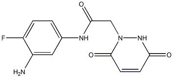 N-(3-amino-4-fluorophenyl)-2-(3,6-dioxo-3,6-dihydropyridazin-1(2H)-yl)acetamide Struktur