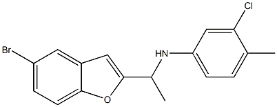 N-[1-(5-bromo-1-benzofuran-2-yl)ethyl]-3-chloro-4-methylaniline Structure