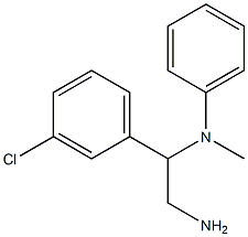 N-[2-amino-1-(3-chlorophenyl)ethyl]-N-methyl-N-phenylamine Struktur