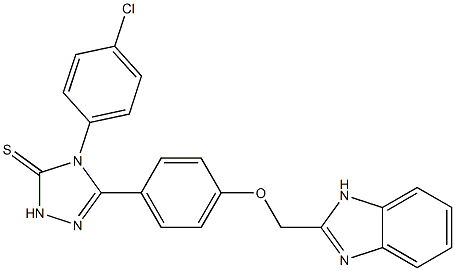 5-[4-[(1H-Benzimidazol-2-yl)methoxy]phenyl]-4-(p-chlorophenyl)-2H-1,2,4-triazole-3(4H)-thione 結(jié)構(gòu)式