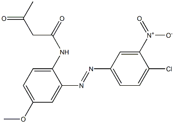 2-Acetyl-2'-(4-chloro-3-nitrophenylazo)-4'-methoxyacetanilide Struktur