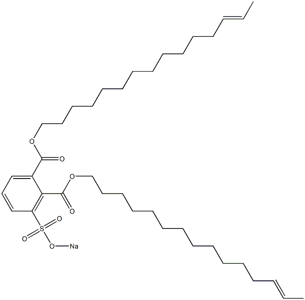 3-(Sodiosulfo)phthalic acid di(13-pentadecenyl) ester Struktur