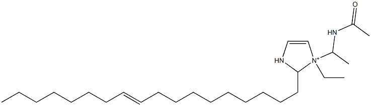 1-[1-(Acetylamino)ethyl]-1-ethyl-2-(10-octadecenyl)-4-imidazoline-1-ium Struktur