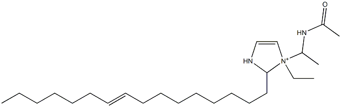 1-[1-(Acetylamino)ethyl]-1-ethyl-2-(9-hexadecenyl)-4-imidazoline-1-ium Struktur