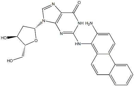 N-(2-Aminophenanthren-1-yl)-2'-deoxyguanosine Struktur