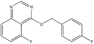 5-fluoro-4-[(4-fluorobenzyl)oxy]quinazoline Struktur