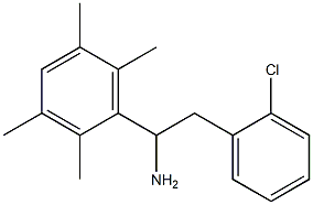 2-(2-chlorophenyl)-1-(2,3,5,6-tetramethylphenyl)ethan-1-amine Struktur