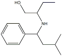 2-[(3-methyl-1-phenylbutyl)amino]butan-1-ol Struktur