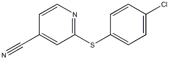 2-[(4-chlorophenyl)sulfanyl]pyridine-4-carbonitrile Struktur