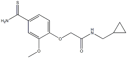 2-[4-(aminocarbonothioyl)-2-methoxyphenoxy]-N-(cyclopropylmethyl)acetamide Structure