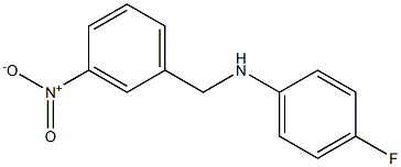4-fluoro-N-[(3-nitrophenyl)methyl]aniline Struktur
