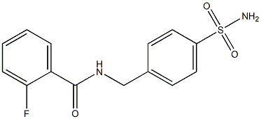 N-[4-(aminosulfonyl)benzyl]-2-fluorobenzamide Struktur