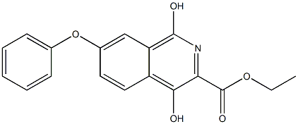 1,4-二羥基-7-苯氧基異喹啉-3-羧酸乙酯 結(jié)構(gòu)式