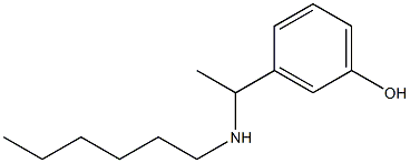 3-[1-(hexylamino)ethyl]phenol Struktur