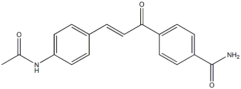 4-[(E)-3-(4-アセチルアミノフェニル)アクリロイル]ベンズアミド 化學(xué)構(gòu)造式