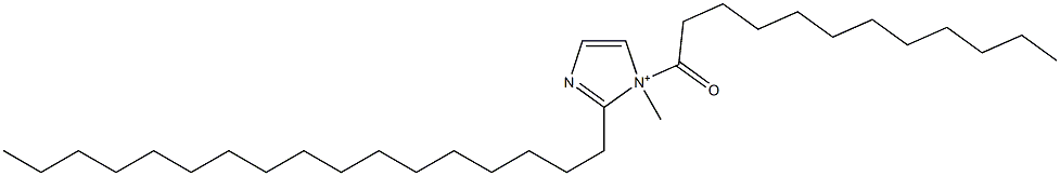 2-Heptadecyl-1-methyl-1-dodecanoyl-1H-imidazol-1-ium Struktur