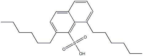 2,8-Dihexyl-1-naphthalenesulfonic acid Structure