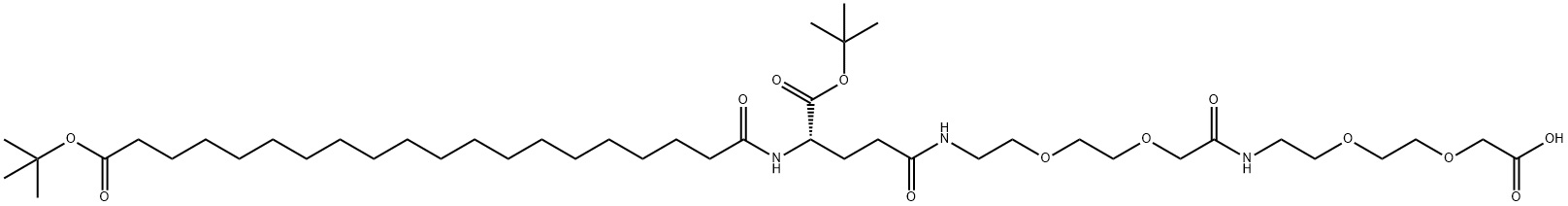 C20-OtBu-Glu(OtBu)-AEEA-AEEA-OH Struktur