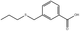 Benzoic acid, 3-[(propylthio)methyl]- Structure