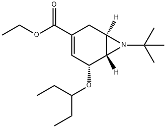 7-Azabicyclo[4.1.0]hept-3-ene-3-carboxylic acid, 7-(1,1-dimethylethyl)-5-(1-ethylpropoxy)-, ethyl ester, (1R,5R,6S)-, 651324-05-9, 結(jié)構(gòu)式