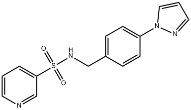 N-[4-(1H-pyrazol-1-yl)benzyl]pyridine-3-sulfonamide Structure