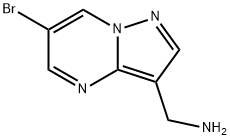 Pyrazolo[1,5-a]pyrimidine-3-methanamine, 6-bromo- Struktur