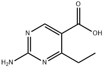 5-Pyrimidinecarboxylic acid, 2-amino-4-ethyl- Struktur