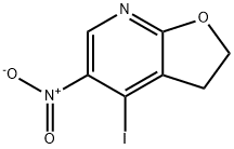 4-Iodo-5-nitro-2,3-dihydro-furo[2,3-b]pyridine Struktur