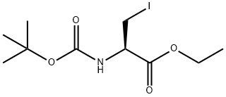 Alanine,N-[(1,1-dimethylethoxy)carbonyl]-3-iodo-,ethylester Struktur