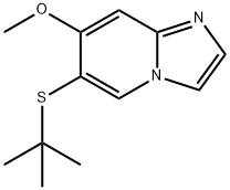 6-(Tert-butylthio)-7-methoxyimidazo[1,2-a]pyridine Struktur