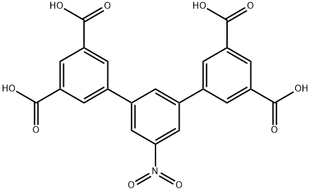 5'-nitro-[1,1':3',1''-terphenyl]-3,3'',5,5''-tetracarboxylic acid Struktur