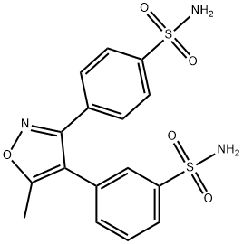Benzenesulfonamide, 3-[3-[4-(aminosulfonyl)phenyl]-5-methyl-4-isoxazolyl]- Struktur