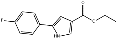 1H-Pyrrole-3-carboxylic acid, 5-(4-fluorophenyl)-, ethyl ester Struktur