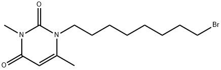 2,4(1H,3H)-Pyrimidinedione, 1-(8-bromooctyl)-3,6-dimethyl- Struktur