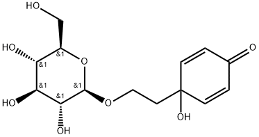 4-[2-(BETA-D-吡喃葡萄糖基氧基)乙基]-4-羥基-2,5-環(huán)己二烯-1-酮, 40661-45-8, 結(jié)構(gòu)式