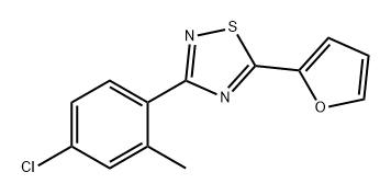 1,2,4-Thiadiazole, 3-(4-chloro-2-methylphenyl)-5-(2-furanyl)-