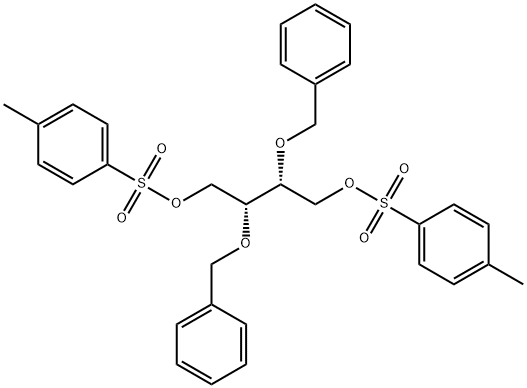 1,4-Butanediol, 2,3-bis(phenylmethoxy)-, 1,4-bis(4-methylbenzenesulfonate), (2R,3R)- Struktur