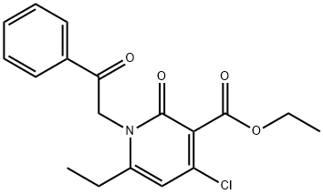 3-Pyridinecarboxylic acid, 4-chloro-6-ethyl-1,2-dihydro-2-oxo-1-(2-oxo-2-phenylethyl)-, ethyl ester