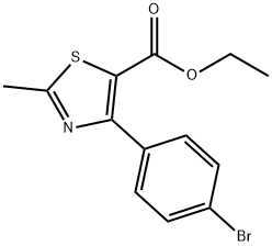 5-Thiazolecarboxylic acid, 4-(4-bromophenyl)-2-methyl-, ethyl ester Struktur