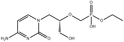 Cidofovir Related Compound A (15 mg) (1-[(S)-3-Hydroxy-2-(O-ethylphosphonomethoxy)propyl]cytosine) Structure