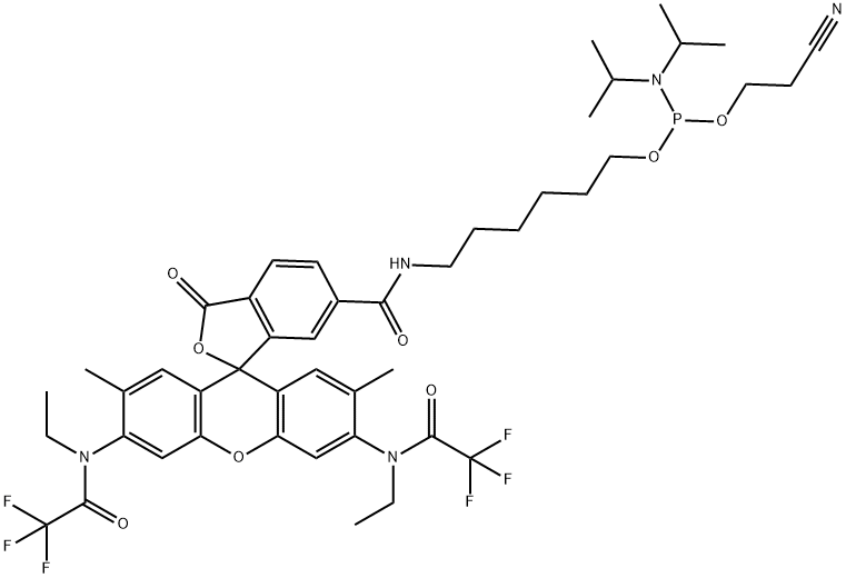 羅丹明 6G 亞磷酰胺, 1355330-47-0, 結構式