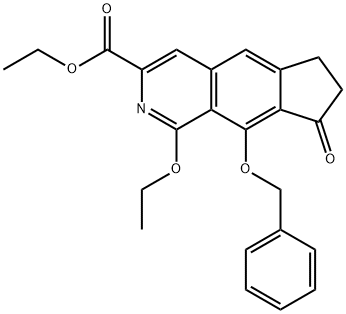6H-Cyclopent[g]isoquinoline-3-carboxylic acid, 1-ethoxy-7,8-dihydro-8-oxo-9-(phenylmethoxy)-, ethyl ester