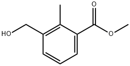 Benzoic acid, 3-(hydroxymethyl)-2-methyl-, methyl ester Struktur