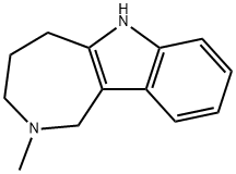 Azepino[4,3-b]indole, 1,2,3,4,5,6-hexahydro-2-methyl- Struktur