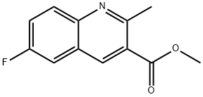 3-Quinolinecarboxylic acid, 6-fluoro-2-methyl-, methyl ester Struktur