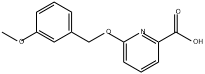 2-Pyridinecarboxylic acid, 6-[(3-methoxyphenyl)methoxy]- Struktur