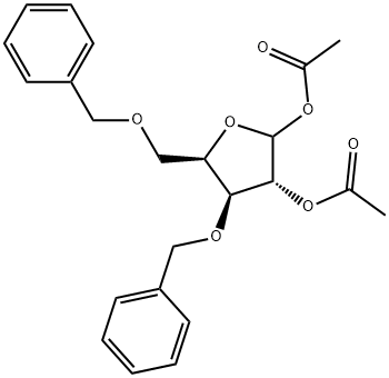 化合物 1,2-DI-O-ACETYL-3,5-DI-O-BENZYL-D-XYLOFURANOSE, 146986-45-0, 結(jié)構(gòu)式