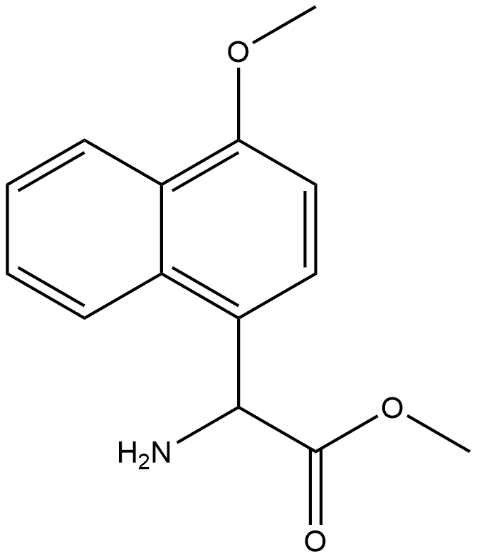 Methyl α-amino-4-methoxy-1-naphthaleneacetate Struktur