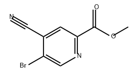 2-Pyridinecarboxylic acid, 5-bromo-4-cyano-, methyl ester Structure