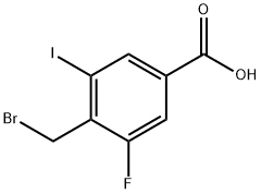 4-(Bromomethyl)-3-fluoro-5-iodobenzoic acid Structure